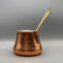 Hammered Copper Turkish Coffee Pot, Coffee Maker, Cezve, Ibrik with Brass Handle (30 oz)