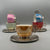 Luxurious Silver and Multicolor Turkish Coffee Set