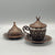 Traditional Antique Copper Turkish Coffee Set for 2
